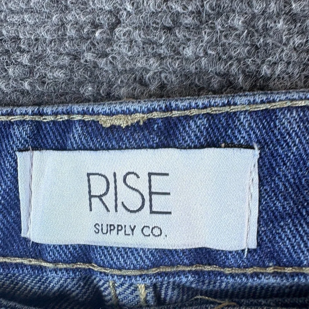 Rise Cargo Shorts Womens 30x11 Blue Denim Cotton Light Wash Workwear‎ Utility